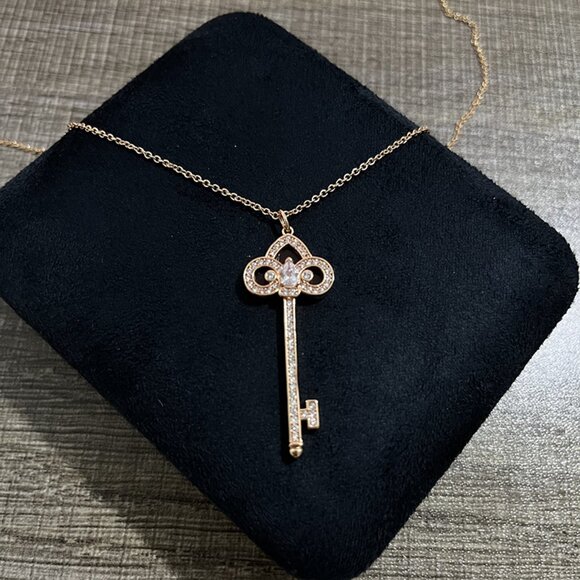 Tiffany & Co. Jewelry - Tiffany & Co. Heart Crown Key Necklace 18k